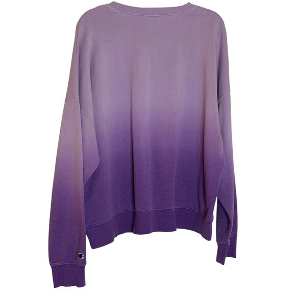 Champion Hombre Sweatshirt Fleece Top Shirt Blouse Purple 2XL - Picture 4 of 7